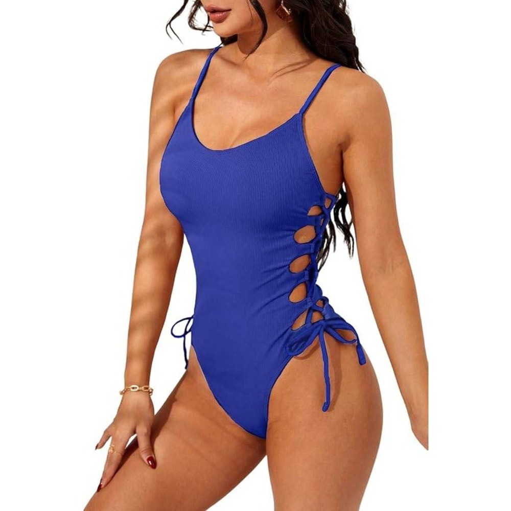 MSRP $45 Narecte Women's S One Piece Swimsuit Bathing Suit Sexy High Cut